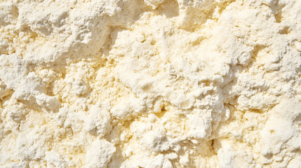 Obraz premium A close-up of creamy white powder texture, perfect for food and health product marketing materials