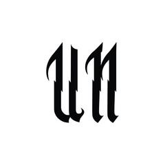 UN monogram logo design letter text name symbol monochrome logotype alphabet character simple logo