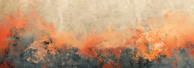 Obraz premium Abstract Art Background With Orange Hues Blending Into Gray. Texture Adds Depth. Warm And Moody, Perfect For A Creative Backdrop.