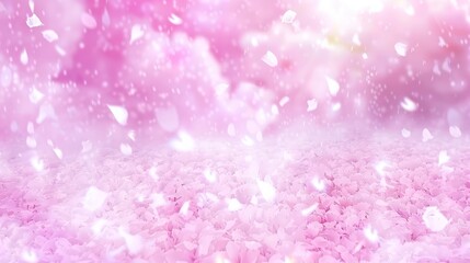 Fototapeta premium Enchanted Pink Petal Paradise: A Dreamlike Floral Fantasy