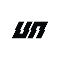 UN monogram logo design letter text name symbol monochrome logotype alphabet character simple logo