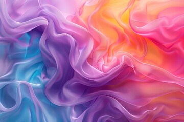 Fototapeta premium Virtual Abstract Colorful Gradient Liquid Gel Curves Wavy Background