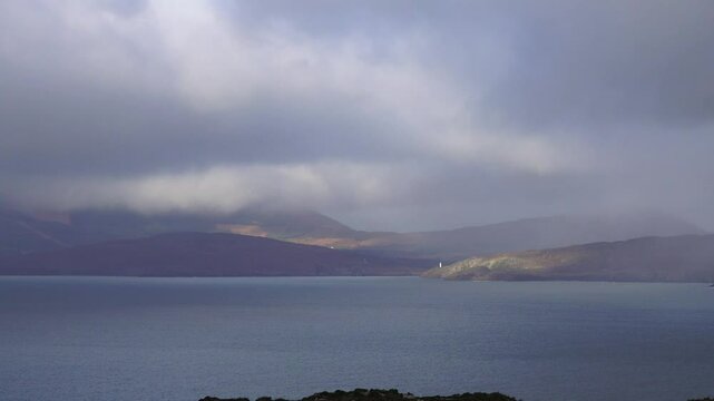 Ireland Epic Locations dramatic light and low close in Bantry Bay West Cork on a winter morning