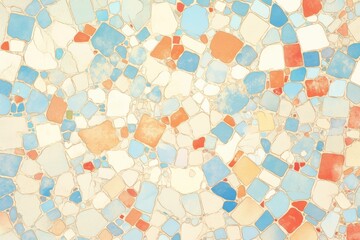 Abstract mosaic patterns in vibrant colors. Set against a light background. Emphasizing cultural richness and artistic expression. Ideal for decorative designs.