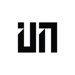 UN monogram logo design letter text name symbol monochrome logotype alphabet character simple logo