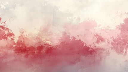 Obraz premium Abstract watercolor painting displays blended hues of red and white