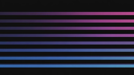 Seamless Transition of Horizontal Blue and Purple Lines on Black Background for Futuristic and Elegant Designs