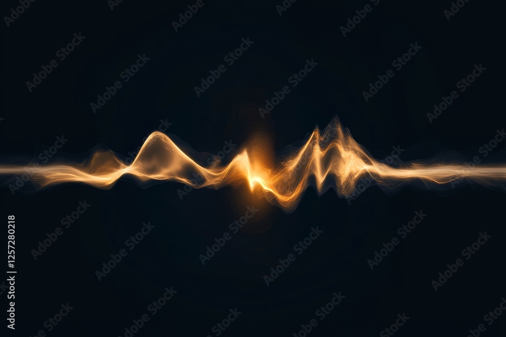 Poster audio waveform spectrum sound visualization digital signal frequency abstract backdrop