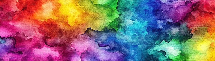 Rainbow watercolor texture, vibrant colors, abstract art, background design (1)