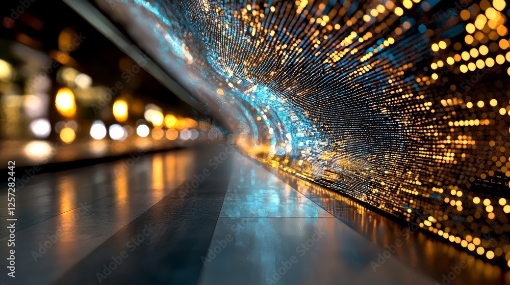 Aufkleber futuristic stock-based digital business data statistics management technology visualization via virt