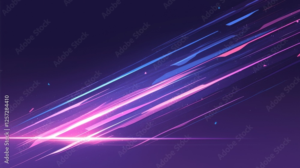 Wall mural abstract neon light streams background with neon light streams and vibrant color gradients. emphasiz