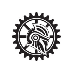 gear silhouette vector logo illustration