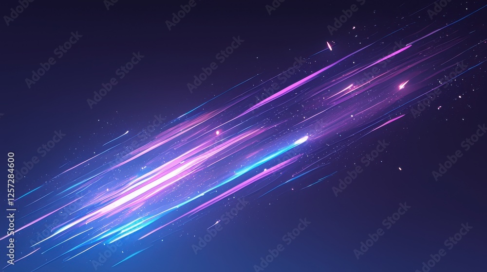 Wall mural abstract neon light streams background with neon light streams and vibrant color gradients. emphasiz