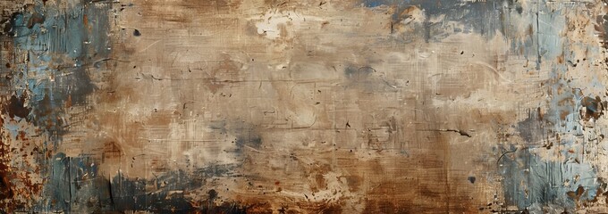Obraz premium Rustic, Weathered Abstract Background. Earthy Tones With Blue Accents For A Textured Backdrop.