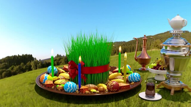 Nowruz holiday greeting card. Novruz bayram background 