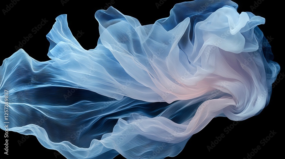 Poster wave 3d. wave of particles. abstract blue geometric background. big data visualization. data technol