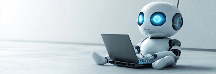 Robot Uses Laptop to Learn and Explore  Future Technology Efficiently