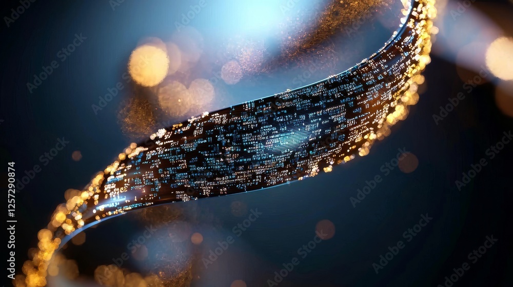 Poster ai technology in big data analytics, utilizing neural networks to analyze complex stock information