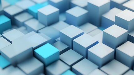 Abstract 3D Geometric Cubes Pattern