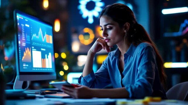 Portrait of a thoughtful software engineer analyzing big data to create an innovative e-commerce application