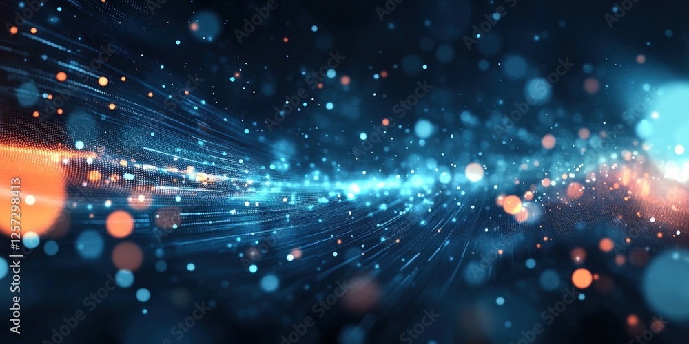 Poster digital background perfect for tech processes, neural networks, artificial intelligence, data transf