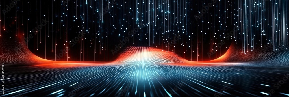 Poster digital background perfect for tech processes, neural networks, artificial intelligence, data transf