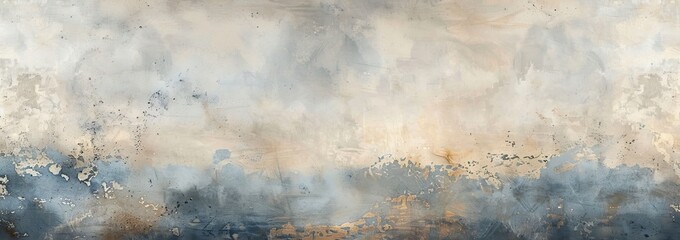 Abstract Painting Background With Beige And Blue Colors, With Decorative Texture.