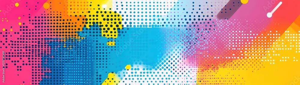 Leinwandbilder Colorful abstract background featuring a multitude of dots in various sizes and colors