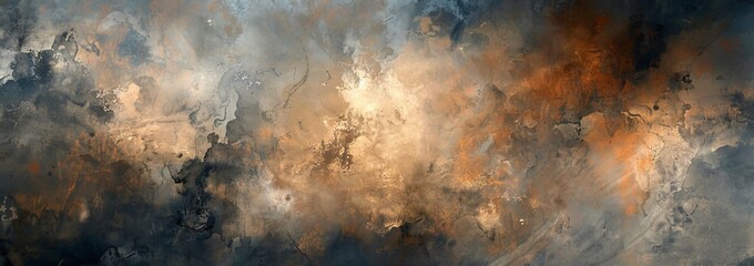 Abstract Background With Stains And Blots. Rust Tones, Dark And Light Areas. Elegant And Dark.