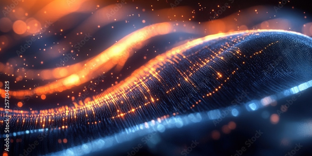 Poster digital background perfect for tech processes, neural networks, artificial intelligence, data transf