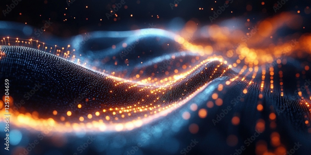 Poster digital background perfect for tech processes, neural networks, artificial intelligence, data transf