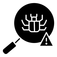 Simple Cybersecurity Glyph Icon – Secure Network Protection Symbol