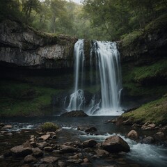Obraz premium waterfall in the mountains