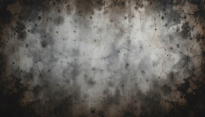 Obraz premium Dark Grunge Texture Background: Cracked Concrete Wall with Dark Brown and Gray Tones, Abstract Design Element