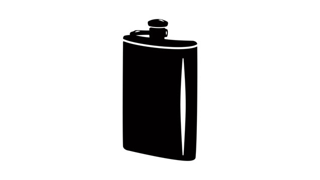 Hip Flask symbol, black isolated silhouette