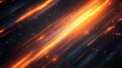 Obraz premium Abstract streaks of light moving diagonally across a dark canvas