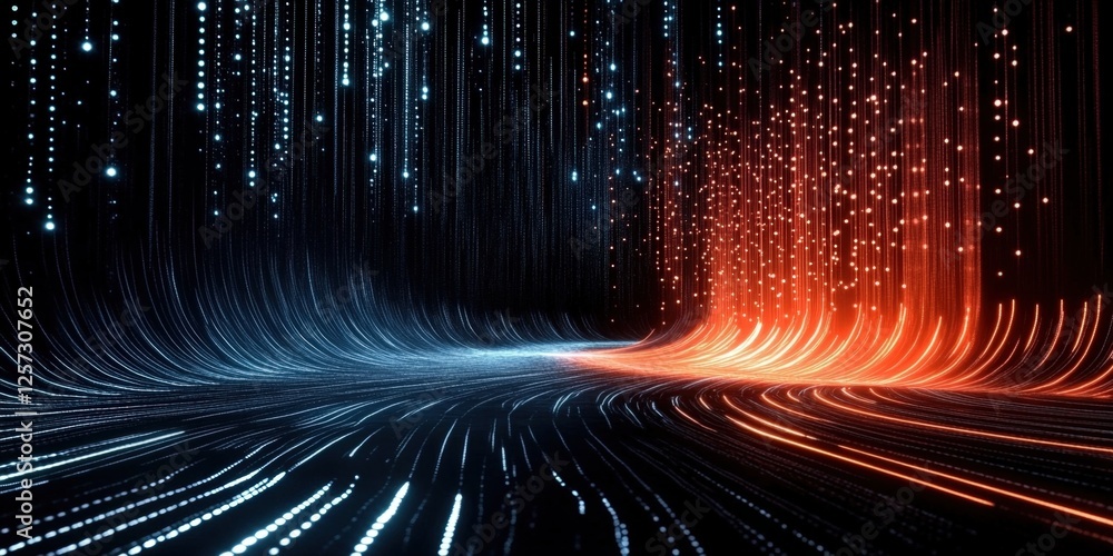 Poster digital background perfect for tech processes, neural networks, artificial intelligence, data transf