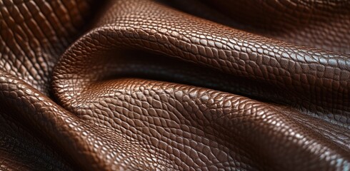 Brown Leather Texture Close Up