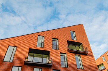 triangular peaked apartment building design