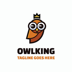 Owlking Simple Mascot Logo