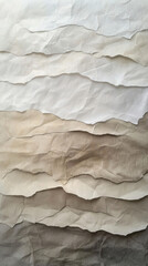 Layered fabric swatches, neutral tones, textured elegance.