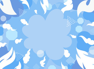 幾何学　グラデーション背景　放射状　フレーム
