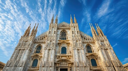 Fototapeta premium Cathedral Under a Beautiful Blue Sky