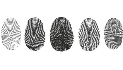  set of human ink fingerprint png