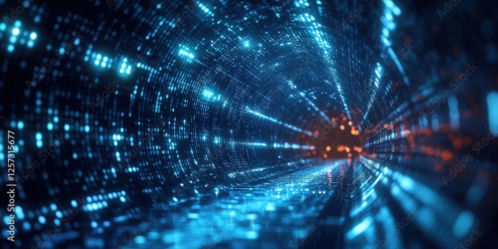 Poster digital background perfect for tech processes, neural networks, artificial intelligence, data transf