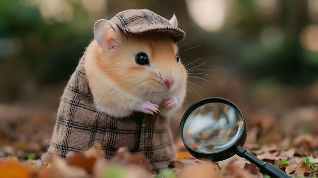 Adorable Hamster Detective: A Tiny Investigator on a Mission