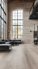 Spacious loft apartment modern design natural light