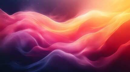 Obraz premium Abstract flowing waves with pink purple orange and yellow colors