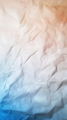Crumpled fabric ombre blue orange background