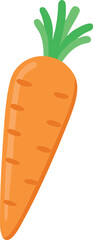 Carrot vector art with a white background. Vector illustration isolated on a white background.  